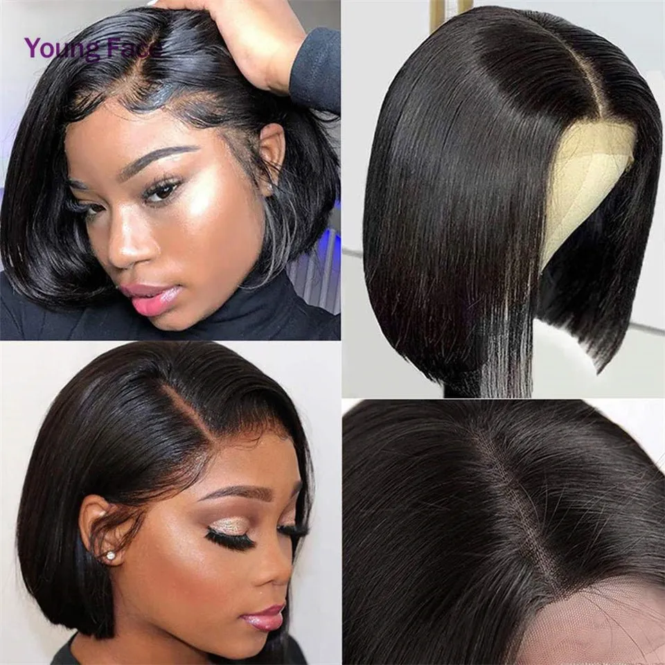 Bob Wig Human Hair Lace Frontal Wigs Straight Wigs Short Bob Women's