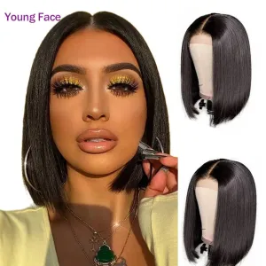 Bob Wig Human Hair Lace Frontal Wigs Straight Wigs Short Bob Women's