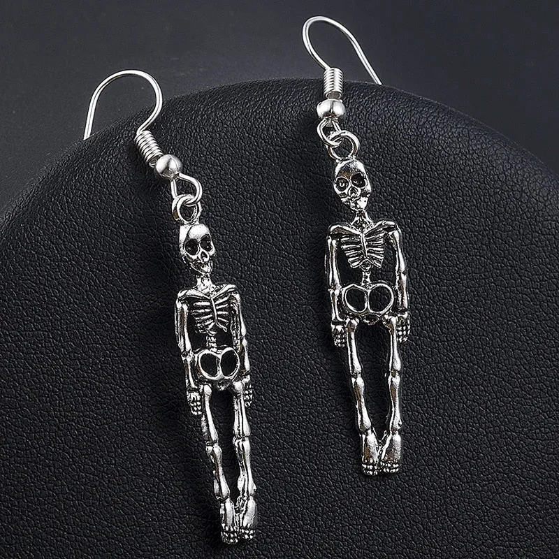 BTWGL Halloween Vintage Skeleton Skull Dangle Earrings for Women Jewelry Party Gifts Aretes De Mujer Modernos 2020