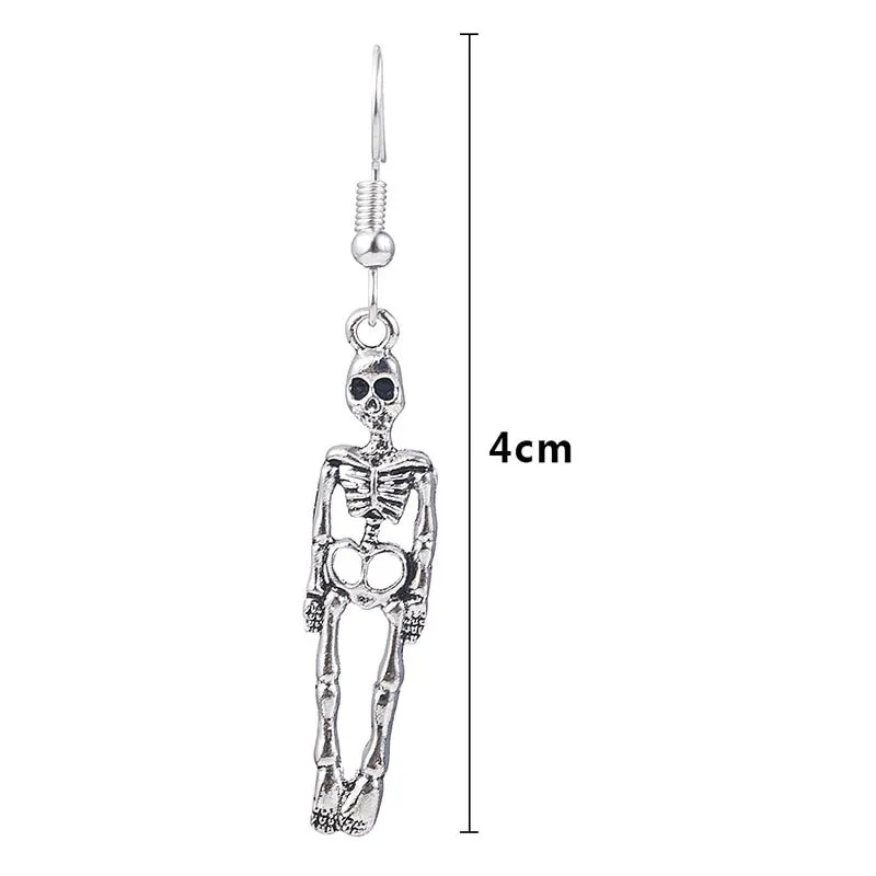 BTWGL Halloween Vintage Skeleton Skull Dangle Earrings for Women Jewelry Party Gifts Aretes De Mujer Modernos 2020