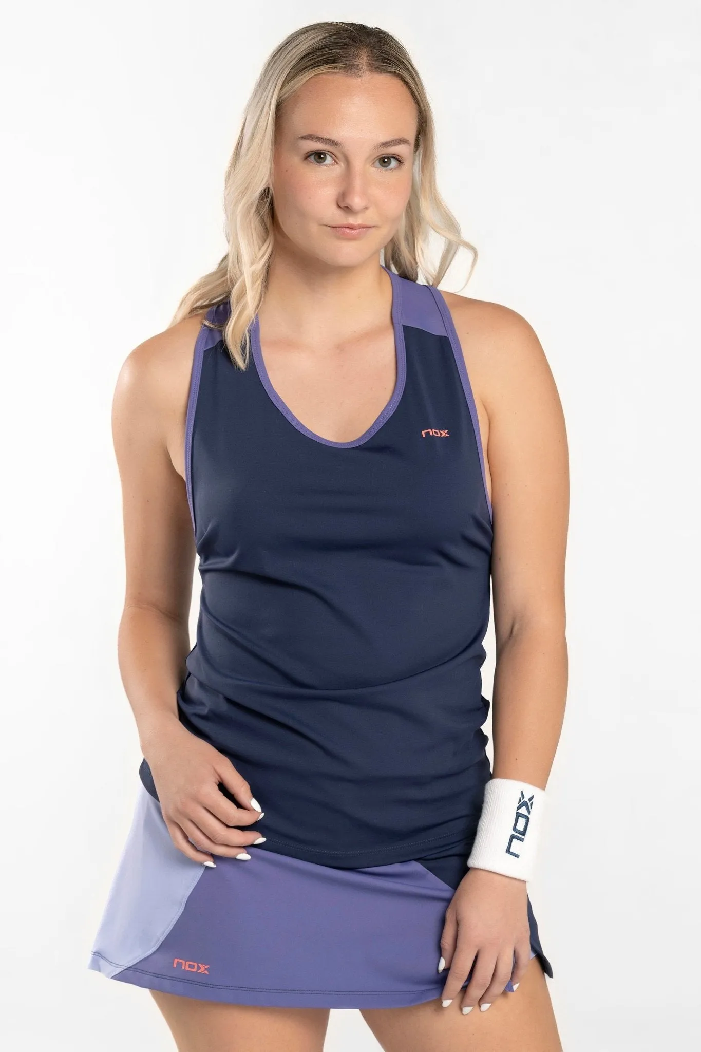 CAMISETA deportiva de pádel mujer PRO azul marino