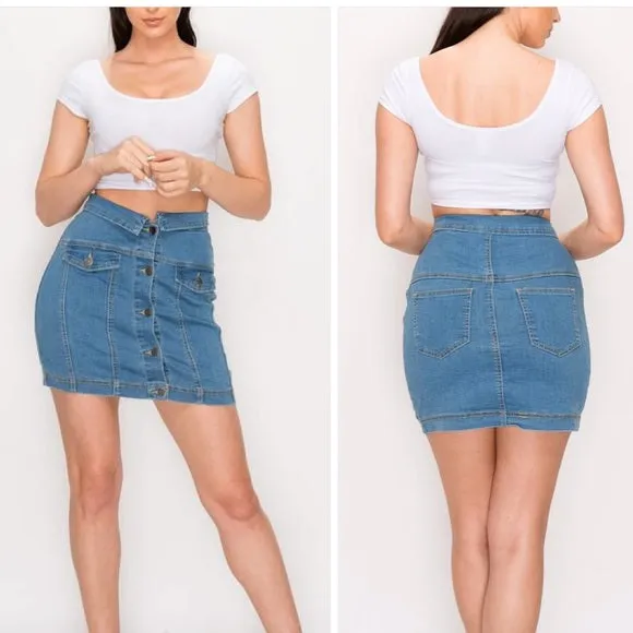 Denim Mini Skirt