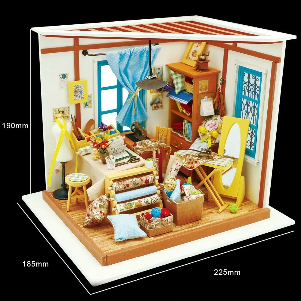 DIY Doll House Lisa's Tailor   Miniature Wooden   Educational  DG101