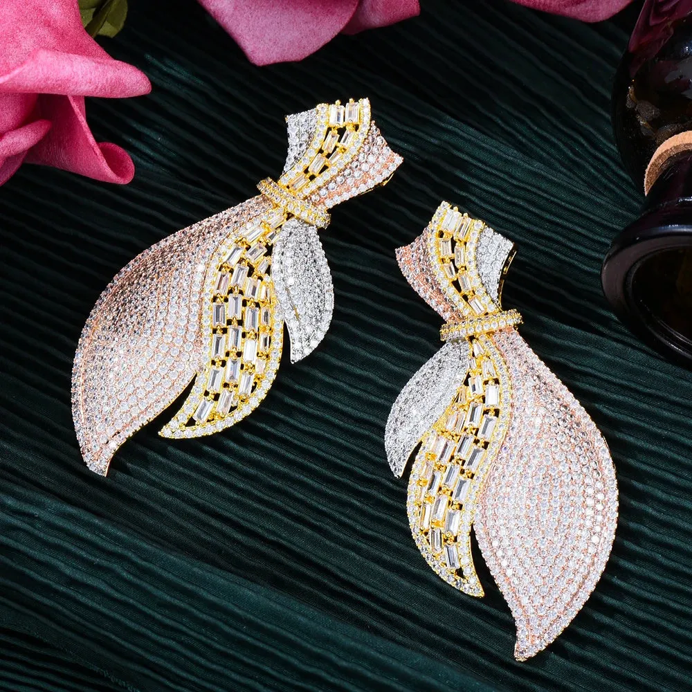 Dubai Style Luxury Gorgeous Pendant Earrings For Women Bridal Earring