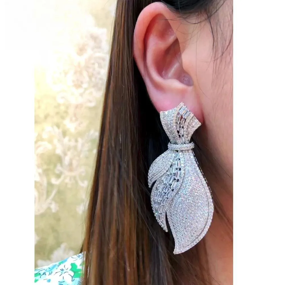 Dubai Style Luxury Gorgeous Pendant Earrings For Women Bridal Earring