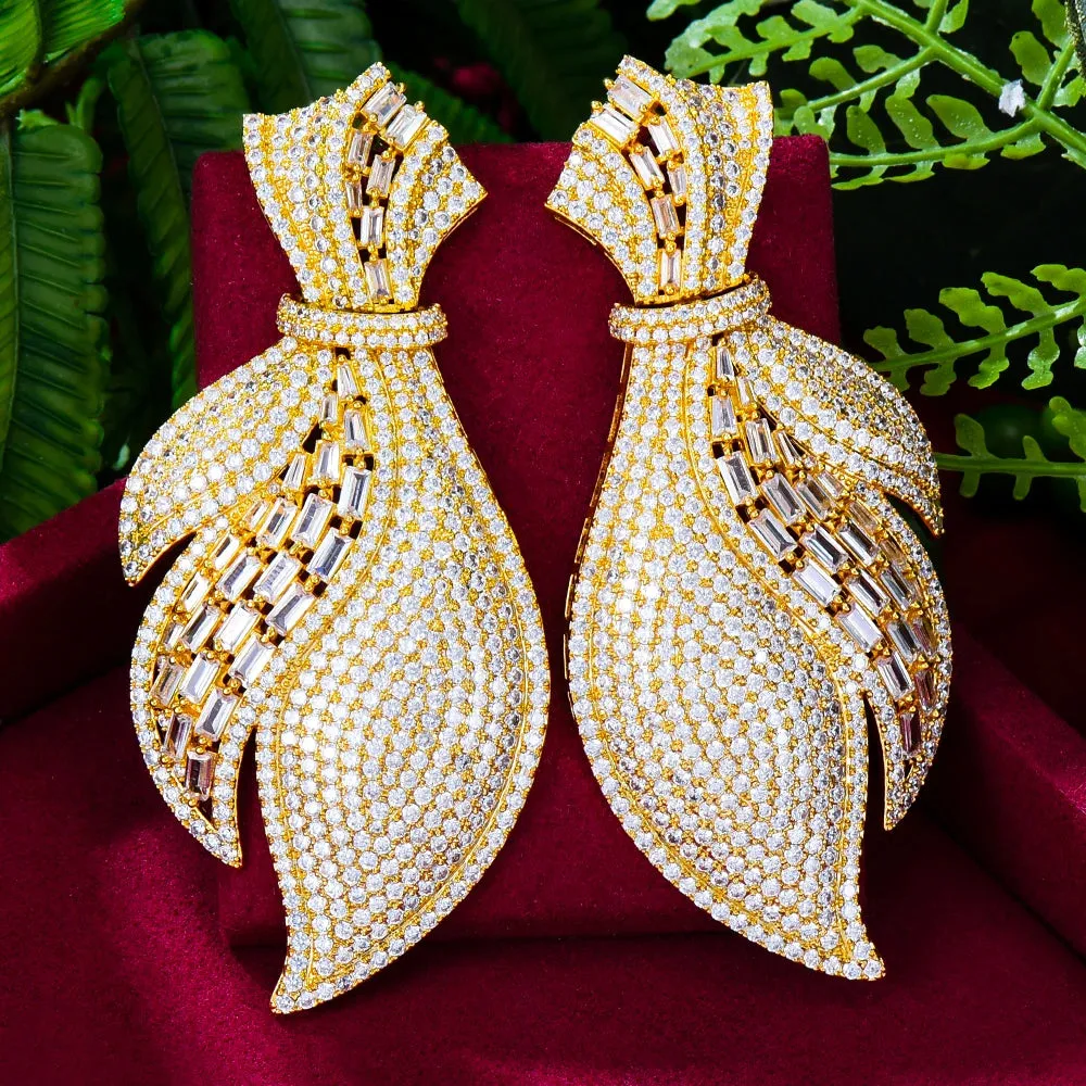 Dubai Style Luxury Gorgeous Pendant Earrings For Women Bridal Earring