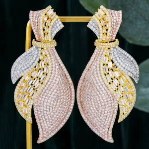 Dubai Style Luxury Gorgeous Pendant Earrings For Women Bridal Earring