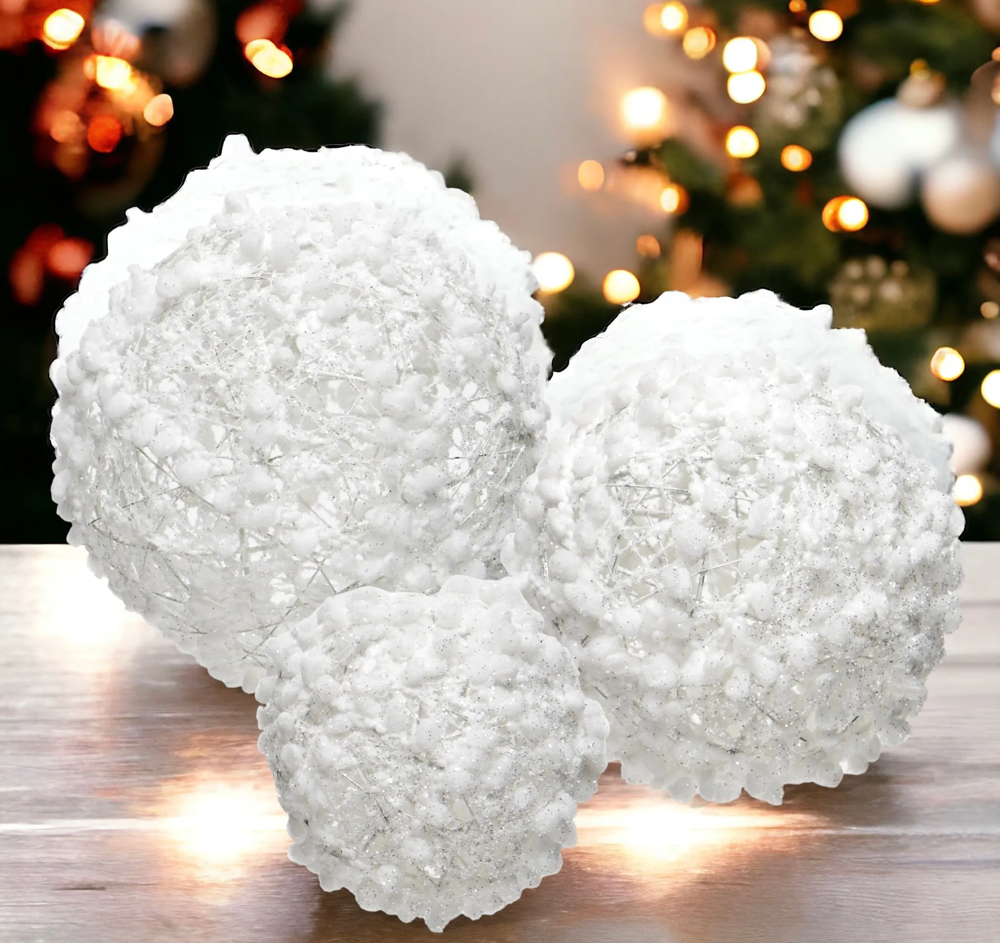 Esferas estambre blancas / White Yarn balls