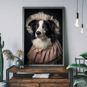 Impresión de retrato de perro Border Collie: 27 ½ x 39 ¼ in | 70x100 cm / Mate