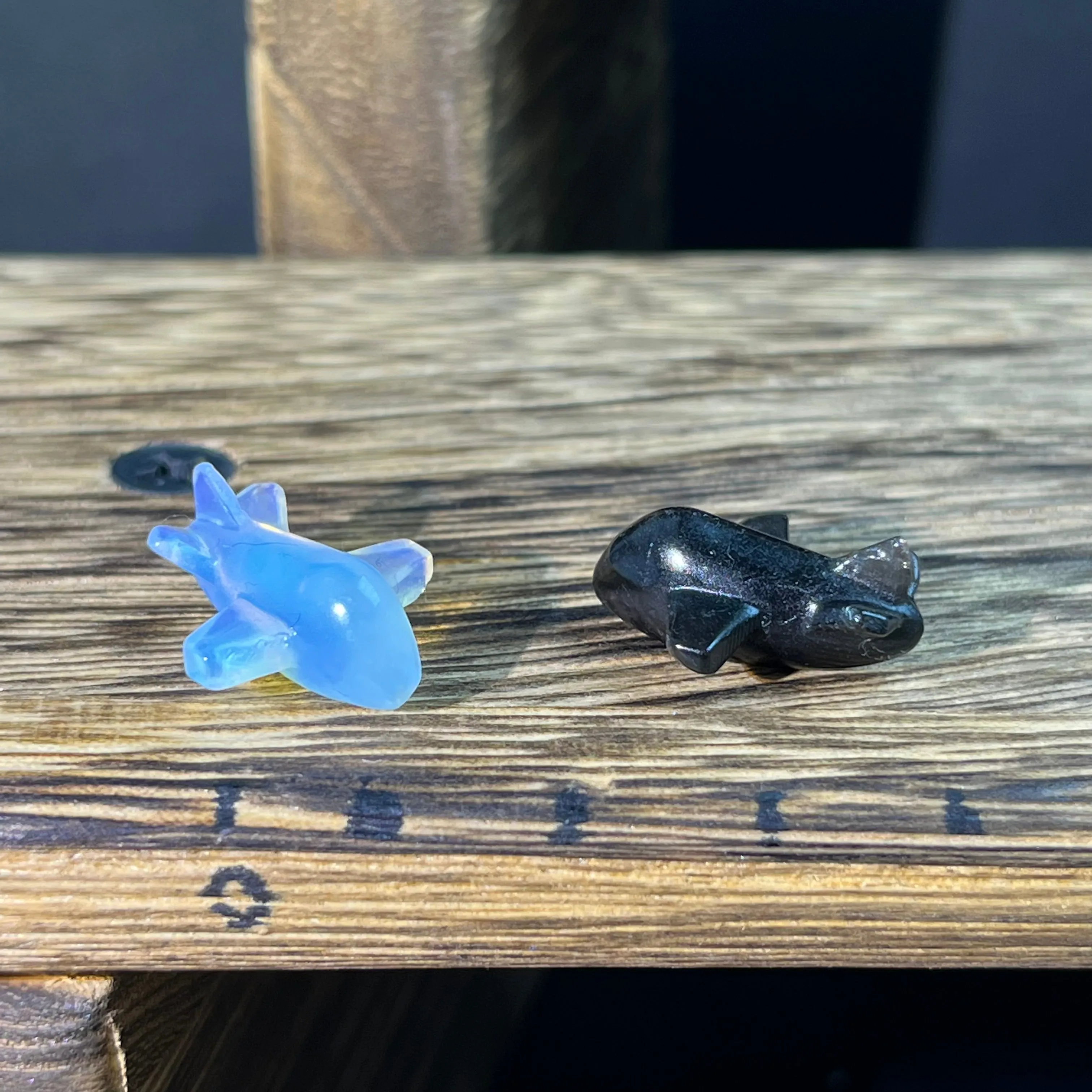 Mini Obsidian and Opalite carvings - mixed carvings