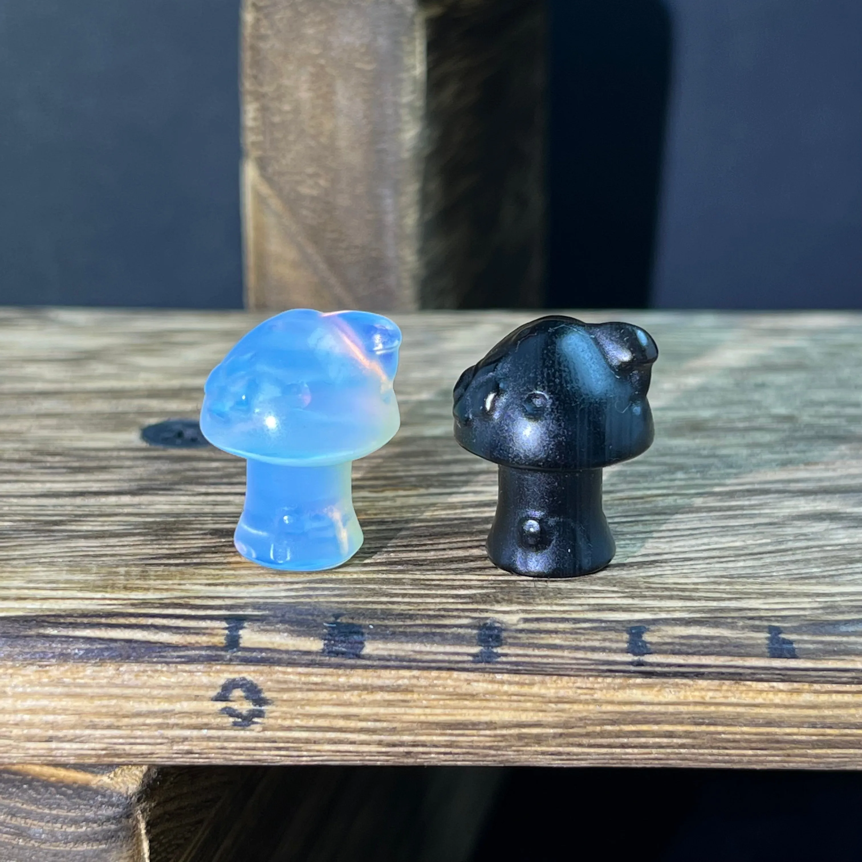 Mini Obsidian and Opalite carvings - mixed carvings