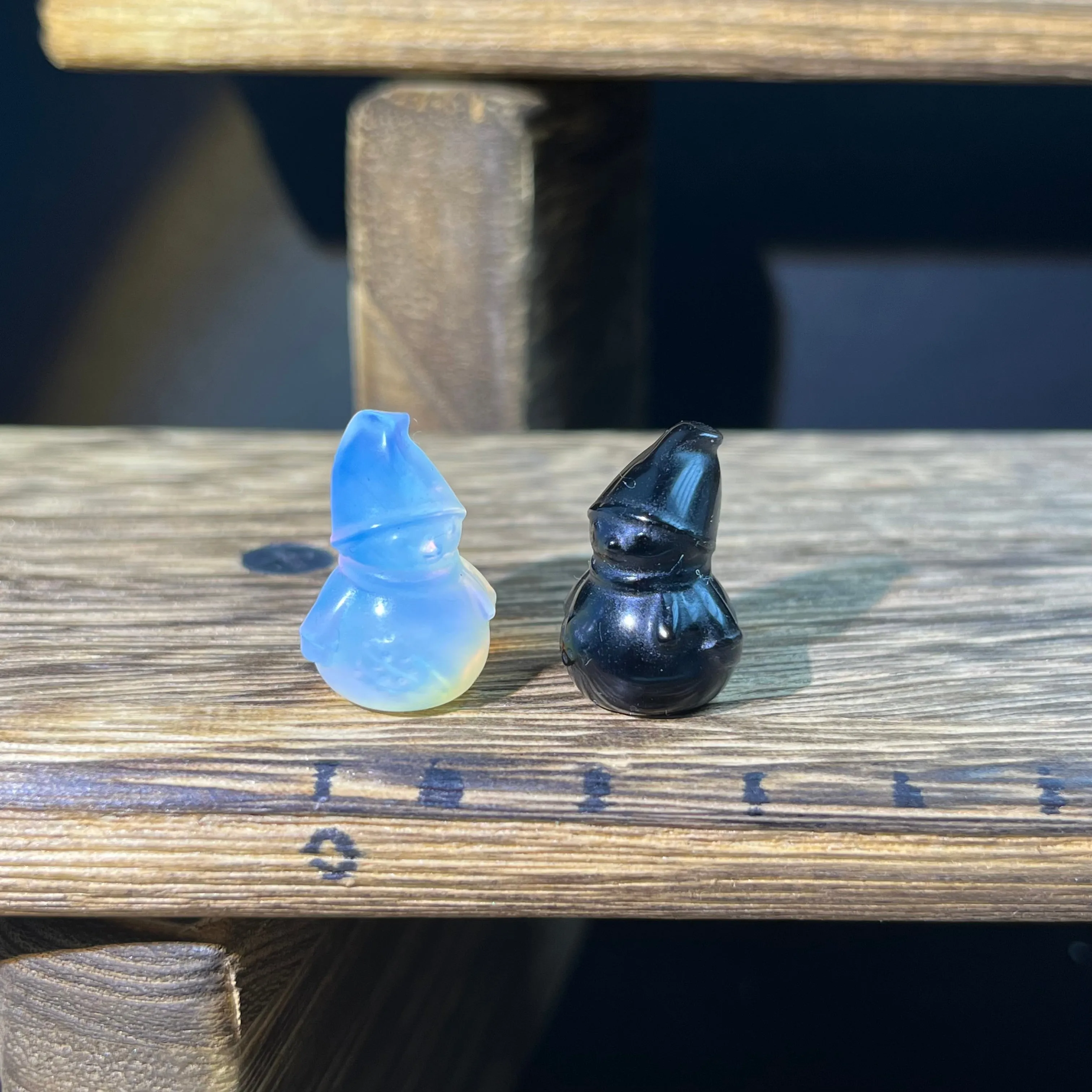 Mini Obsidian and Opalite carvings - mixed carvings