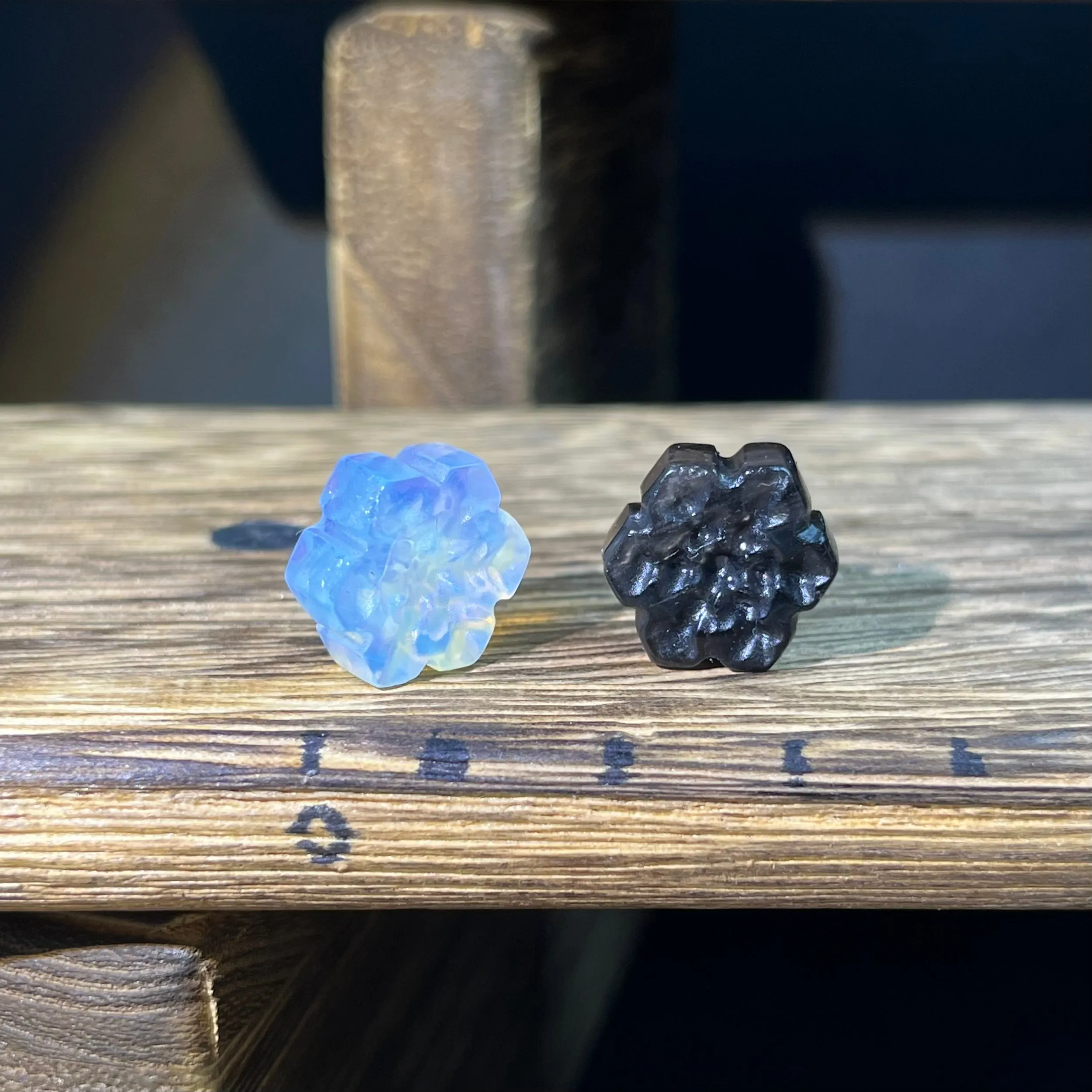 Mini Obsidian and Opalite carvings - mixed carvings