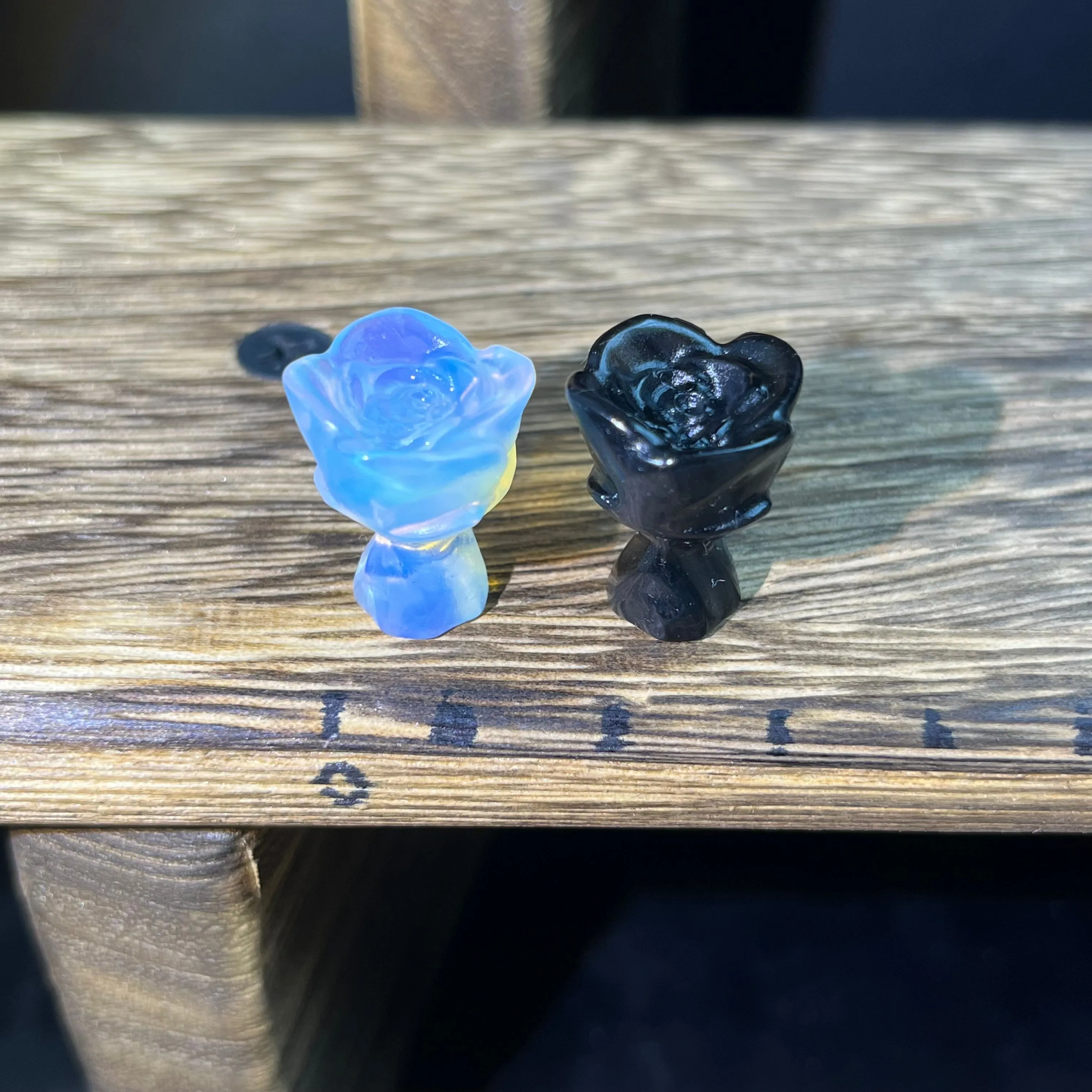 Mini Obsidian and Opalite carvings - mixed carvings