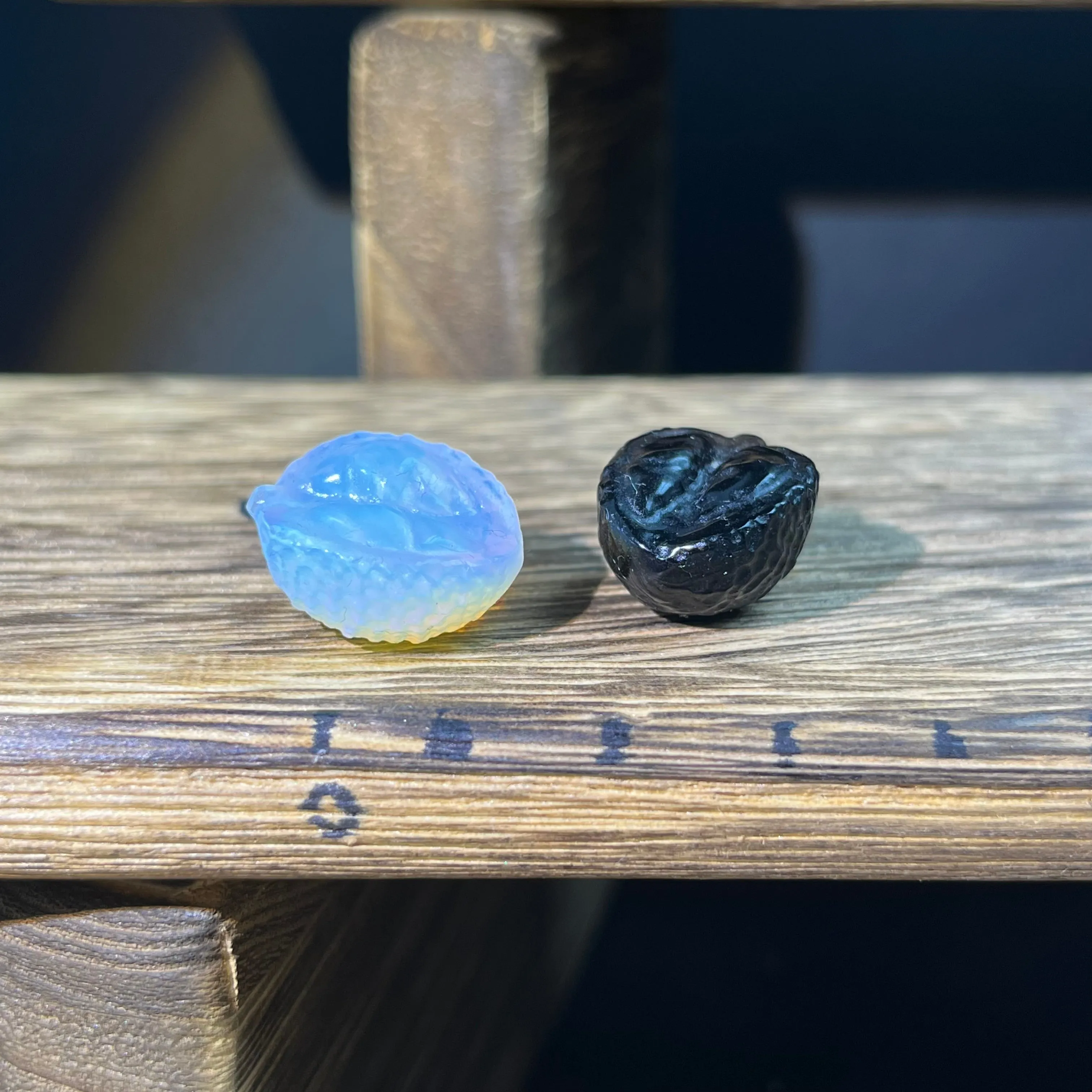 Mini Obsidian and Opalite carvings - mixed carvings