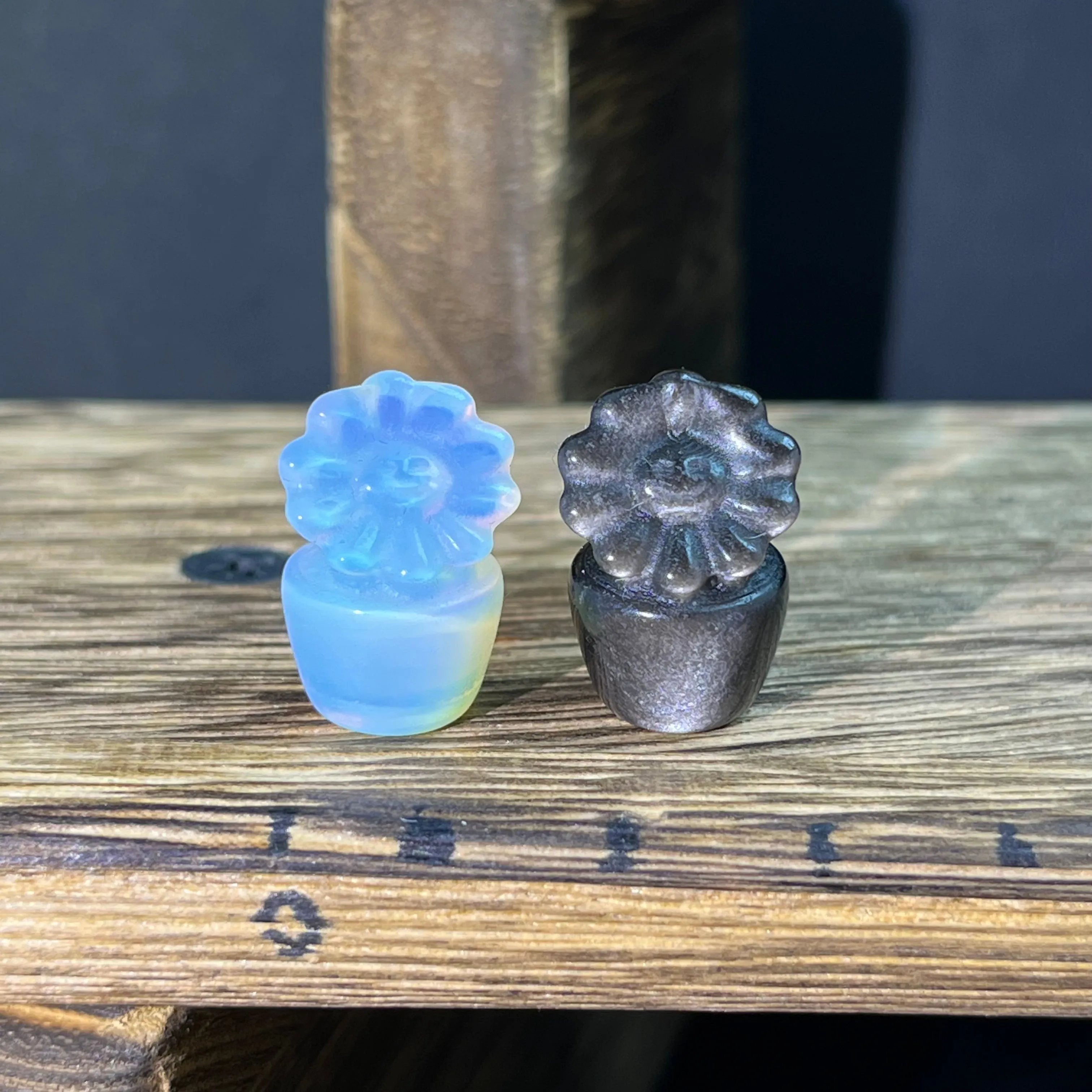 Mini Obsidian and Opalite carvings - mixed carvings