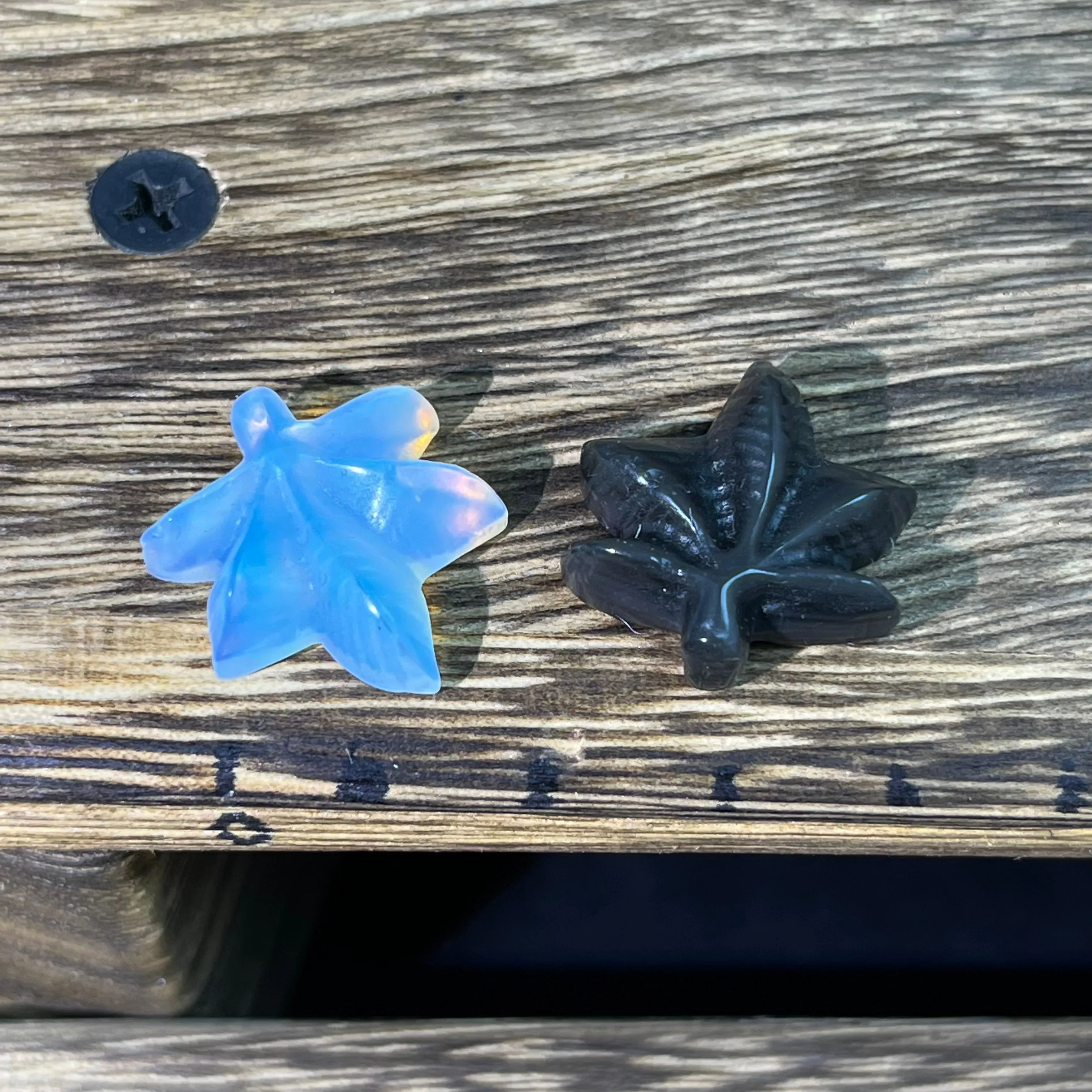 Mini Obsidian and Opalite carvings - mixed carvings