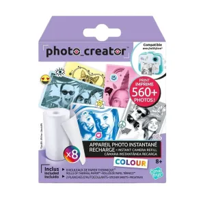 Photo Creator Set 8 Rollos Papel Térmico Canal Toys