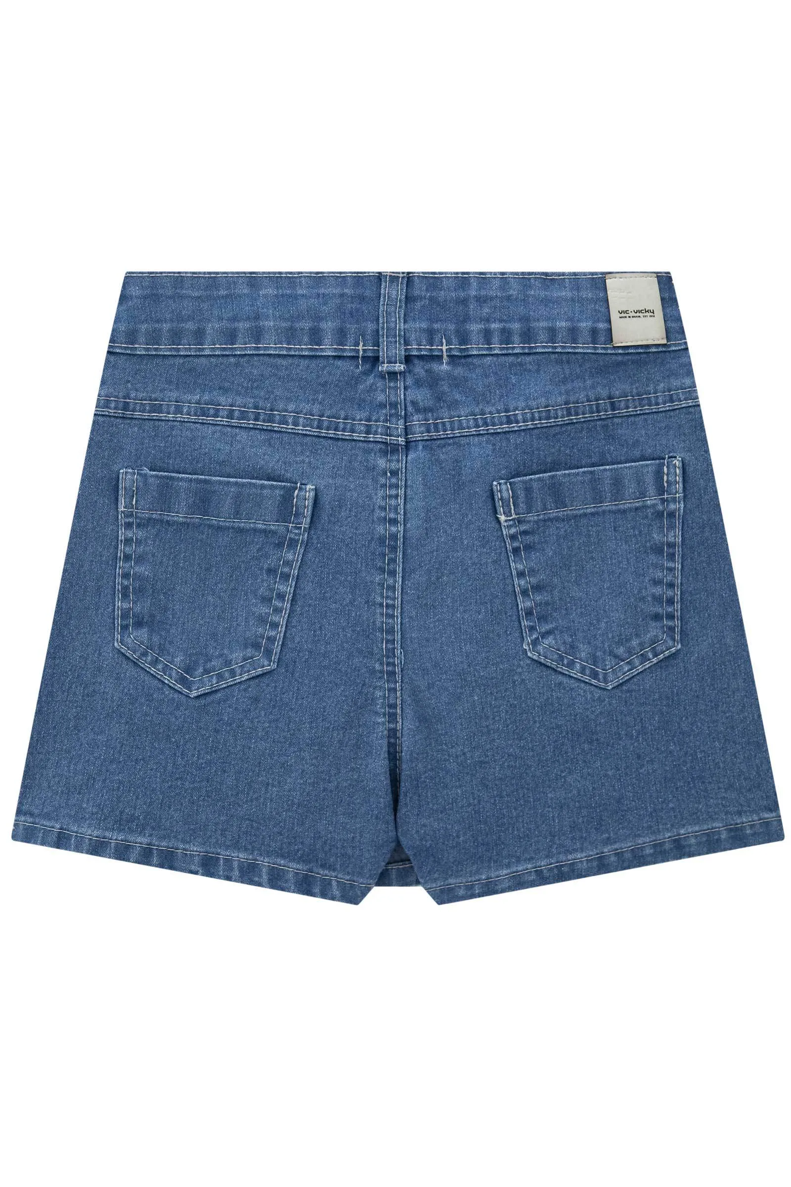 Short Saia em Jeans com Elastano 78041 Vic&Vicky