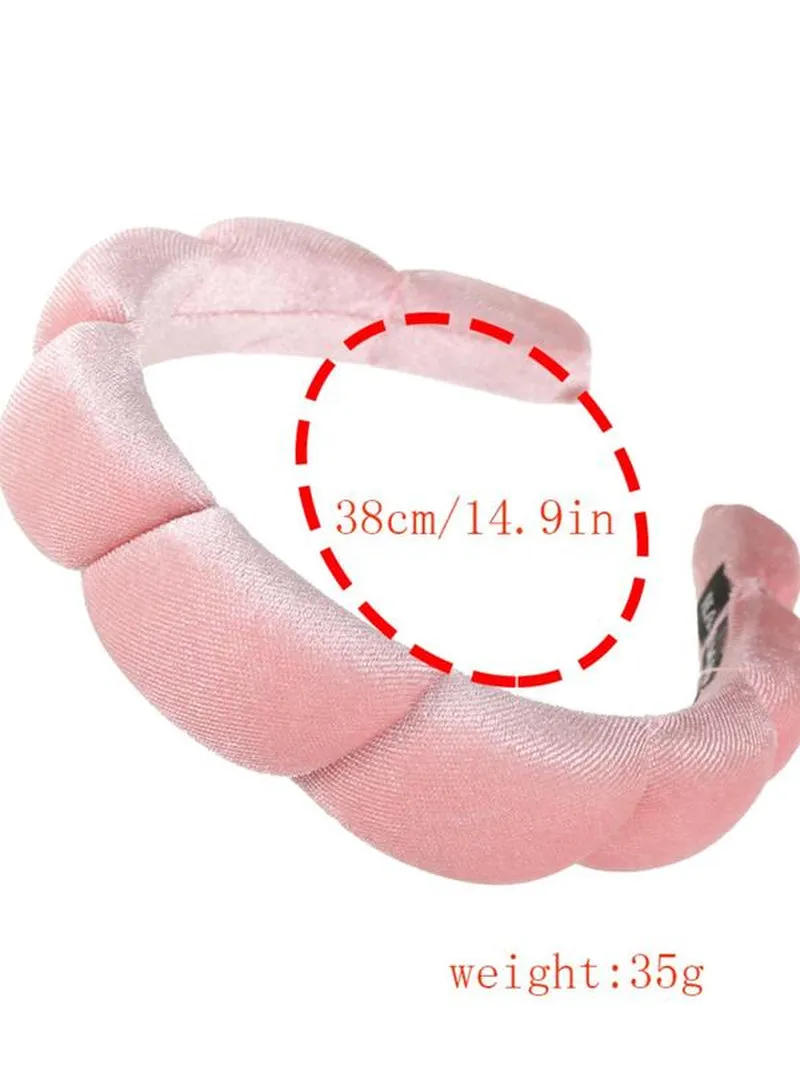 Simple Plain Letter Patch Velvet Fluffy Soft Sponge Headband, Daily Casual Versatile Hair Accessories for Women and Girls