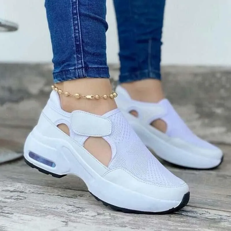 Winter Women's Fashion Breathable Sneakers Comfortable Non-slip Sneakers Velcro Sneakers