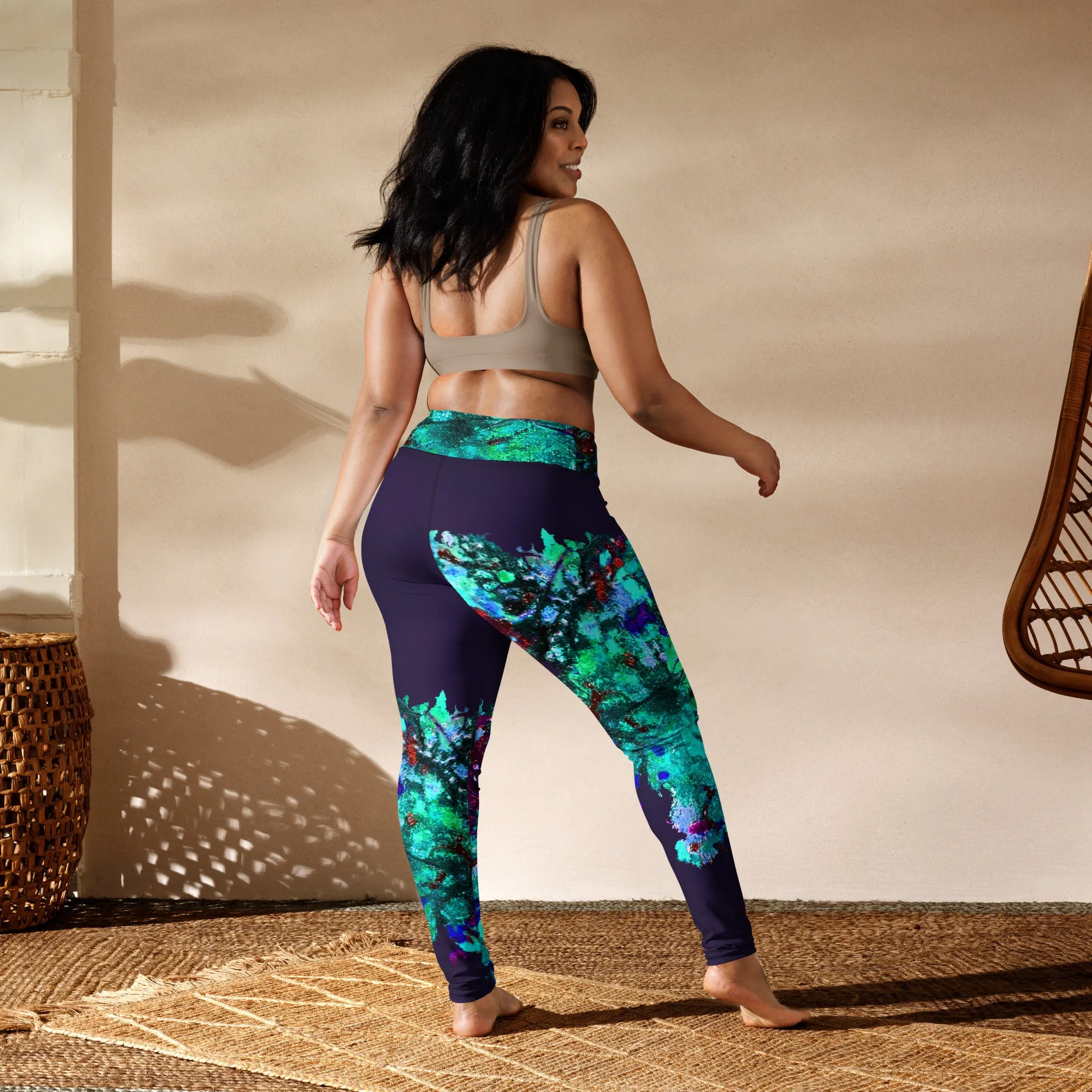 Yoga Legging FLOR AZUL